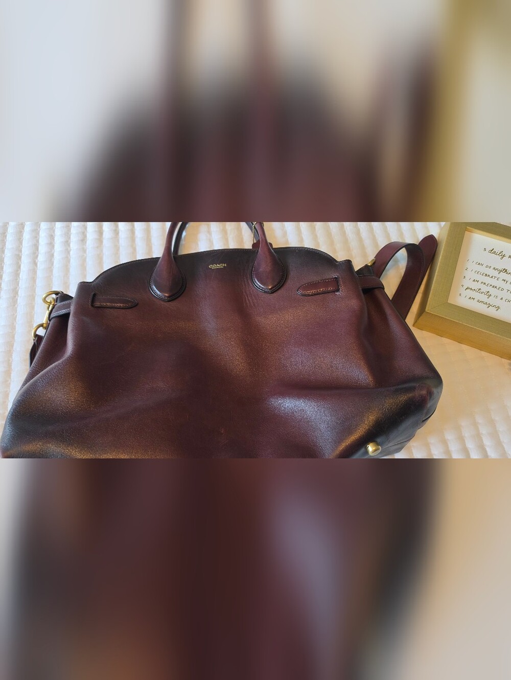 Coach Empire Carryall 40 Merlot - Picture 3 of 14
